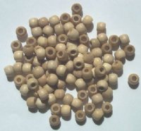 100 5x6mm Natural Crow Wood Beads